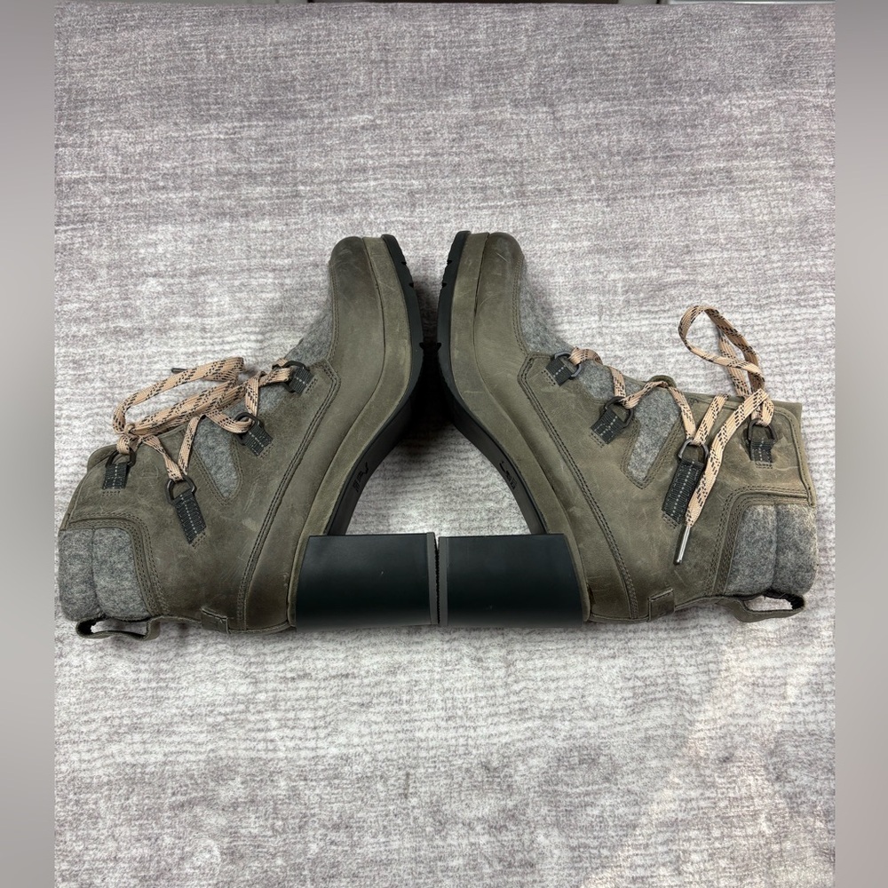 Sorel Womens Blake Leather Heeled Hiker Bootie Size 10 Waterproof Tall Gray - Picture 9 of 12